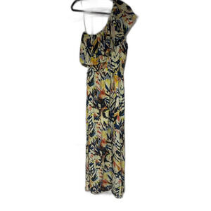 Ruffle one shoulder colorful maxi!
